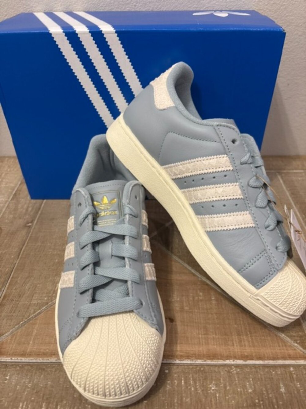 NEW adidas Superstar II Women's Shoes Cream White Sage Gold Sizes 7.5, 8.5, 9